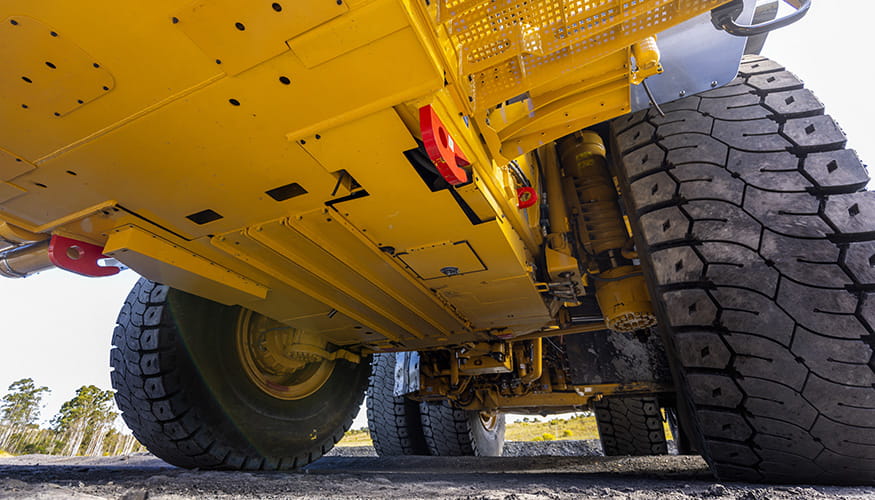 Hushpak Belly pans on WesTrac CAT